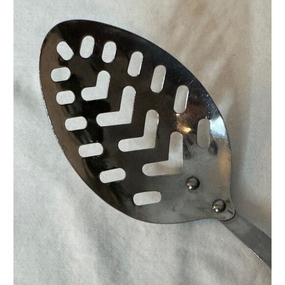 Vintage Ecko Eterna Stainless Steel Cooking Spoon Pierce Bakelite Handle - Picture 3 of 4